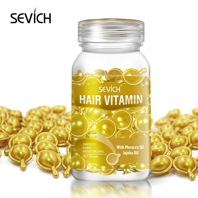 Capsules de vitamines kératine et huiles essentielles - Sérum marocain anti perte de cheveux