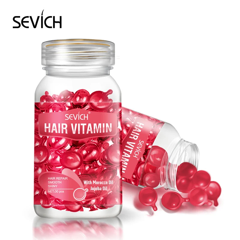 Capsules de vitamines kératine et huiles essentielles - Sérum marocain anti perte de cheveux