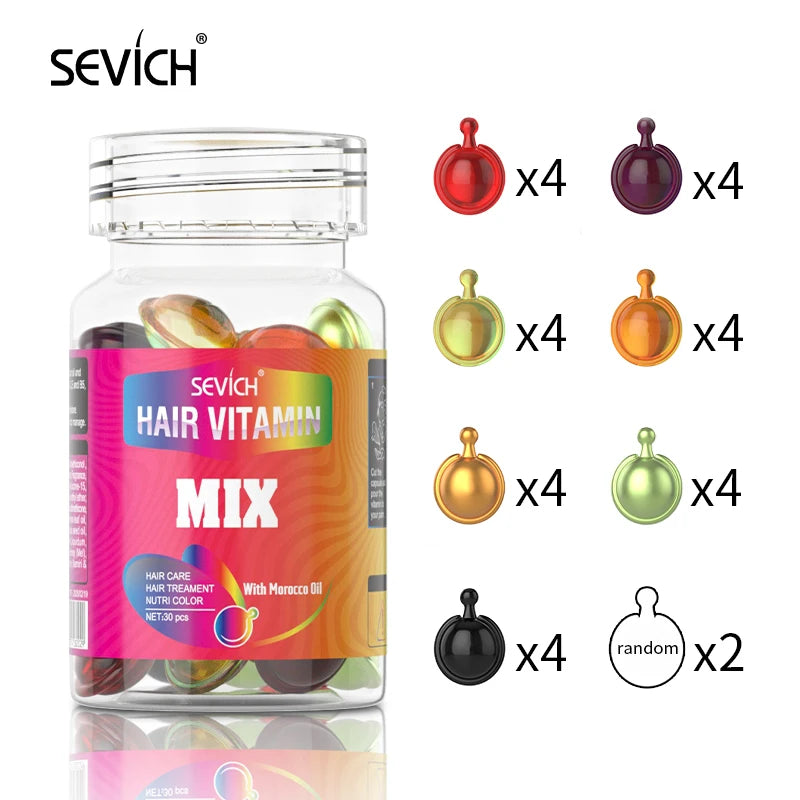 Capsules de vitamines kératine et huiles essentielles - Sérum marocain anti perte de cheveux