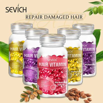Capsules de vitamines kératine et huiles essentielles - Sérum marocain anti perte de cheveux