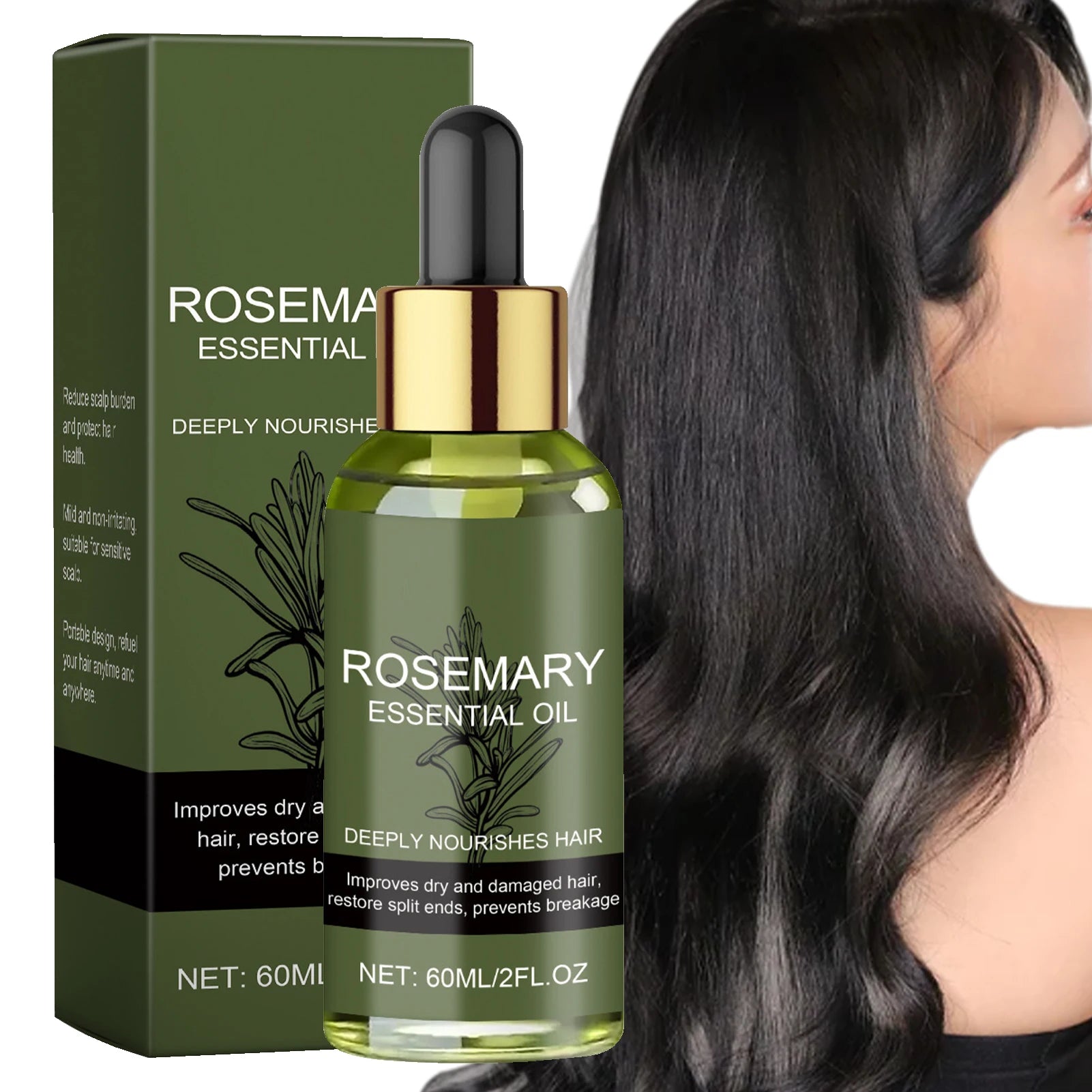 Huile essentielle de renforcement et nourrissante pour cheveux - Fait briller et adoucit
